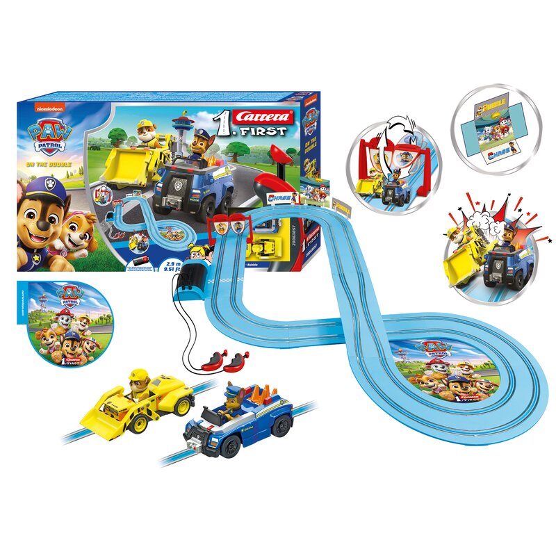 Carrera FIRST PAW PATROL - Track Patrol – Circuit de course électrique avec voitures miniatures – Jouet pour enfants à partir de 3 ans Carrera FIRST PAW PATROL - Track Patrol – Circuit de course électrique avec voitures miniatures – Jouet pour enfants à partir de 3 ans