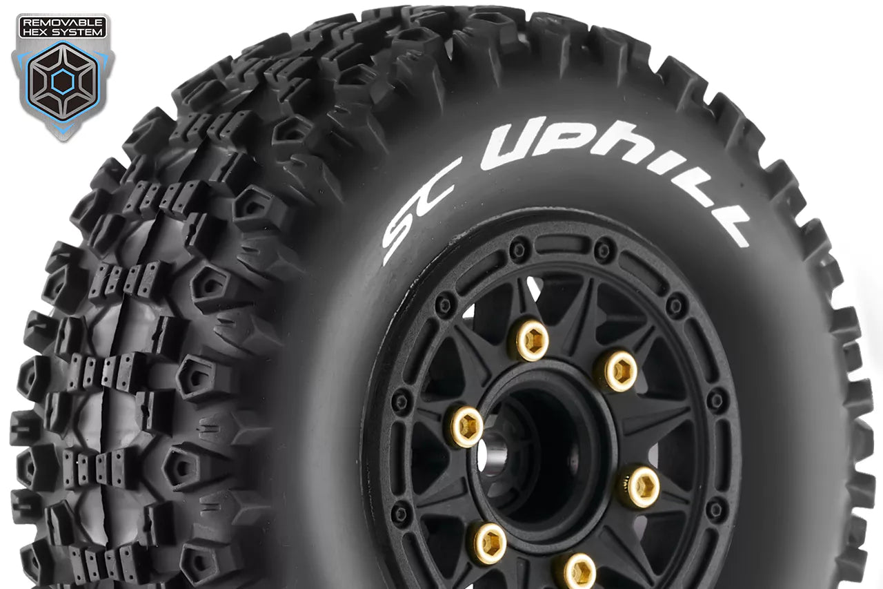 Louise RC SC-Uphill tires + 12-14-17mm hexagon rims (x2) LR-T3223SB
