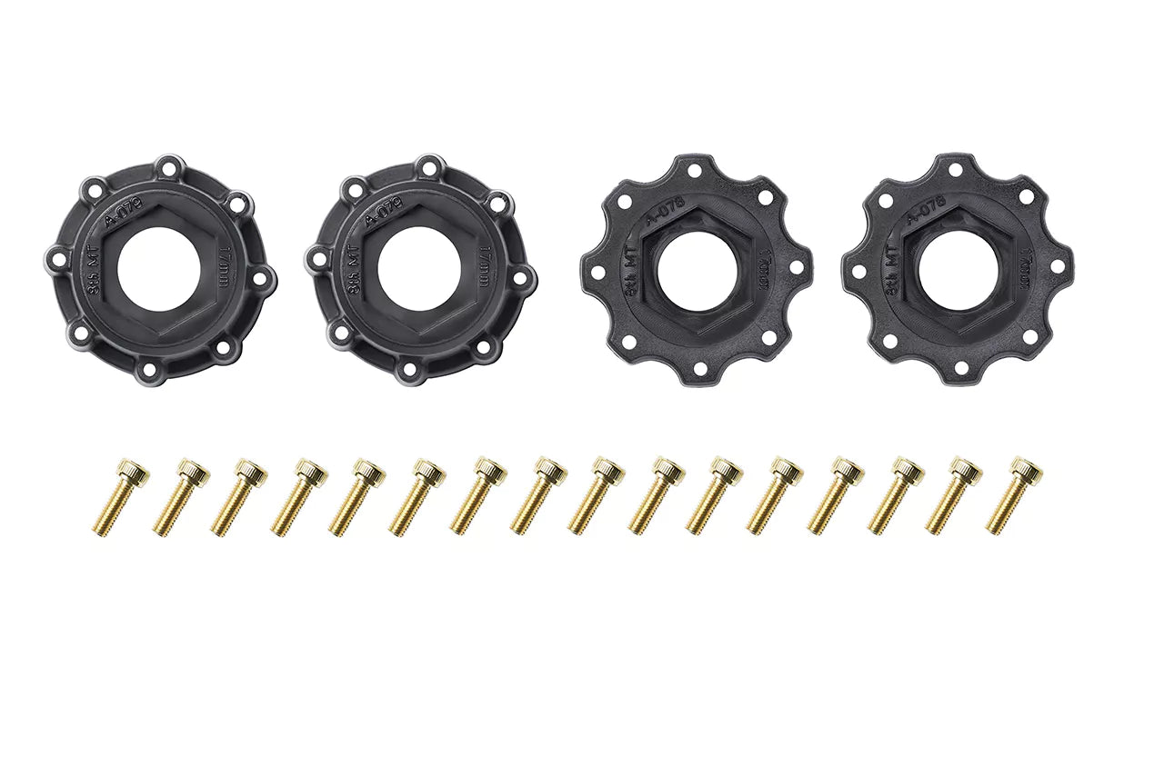 Louise RC 1/8 MFT Mt-Cyclone tires + 3.8 LR-T3323X rims