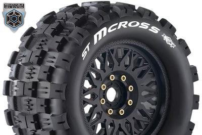 Louise RC Pneus 1/8 MFT St-Mcross + Jantes 3.8 LR-T3327X