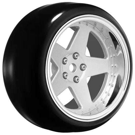 Louise RC Pneus Drift + Jantes 5 bâtons avec Déport réglable (4Pcs) 1/10
