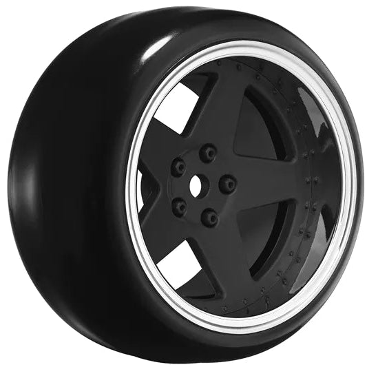Louise RC Pneus Drift + Jantes 5 bâtons avec Déport réglable (4Pcs) 1/10