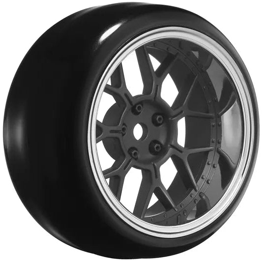 Louise RC Pneus Drift + Jantes 14 bâtons avec Déport réglable (4Pcs) 1/10