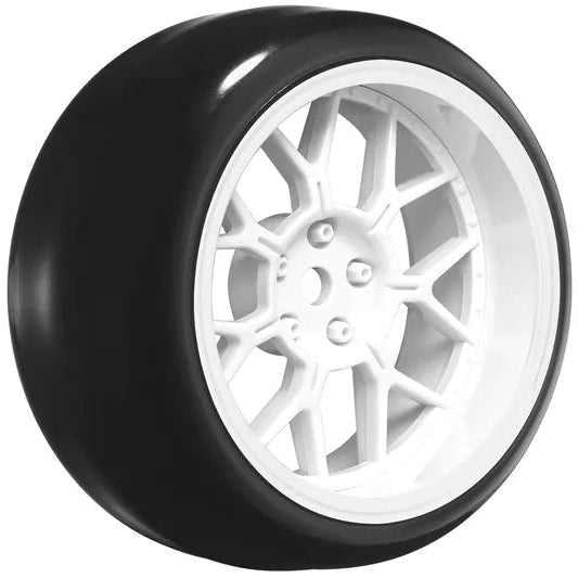 Louise RC Pneus Drift + Jantes 14 bâtons avec Déport réglable (4Pcs) 1/10