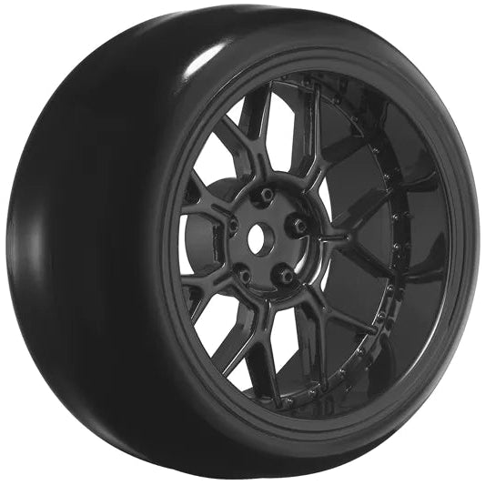 Louise RC Pneus Drift + Jantes 14 bâtons avec Déport réglable (4Pcs) 1/10