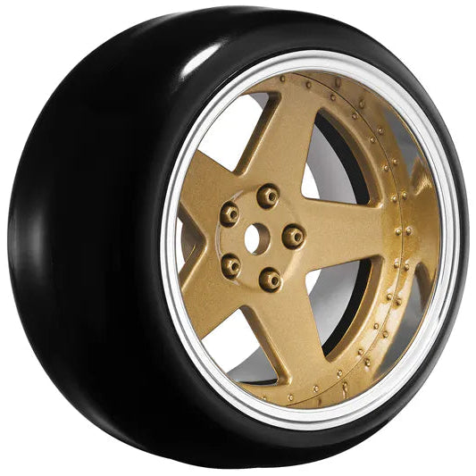 Louise RC Pneus Drift + Jantes 5 bâtons avec Déport réglable (4Pcs) 1/10