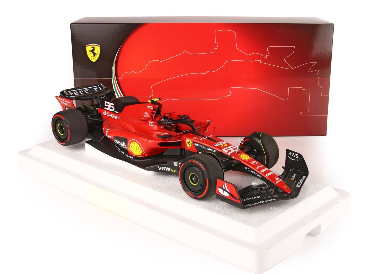 BBR Models Diecast F1 Ferrari SF-23 Bahrain GP 2023 C.Leclerc 1/18 BBR231816