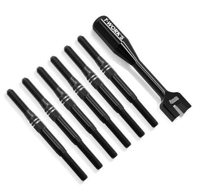 T-Work's Kit Titanium Pleuelstangen Schwarz + Schlüssel (7Pcs) B7 TBB-B7