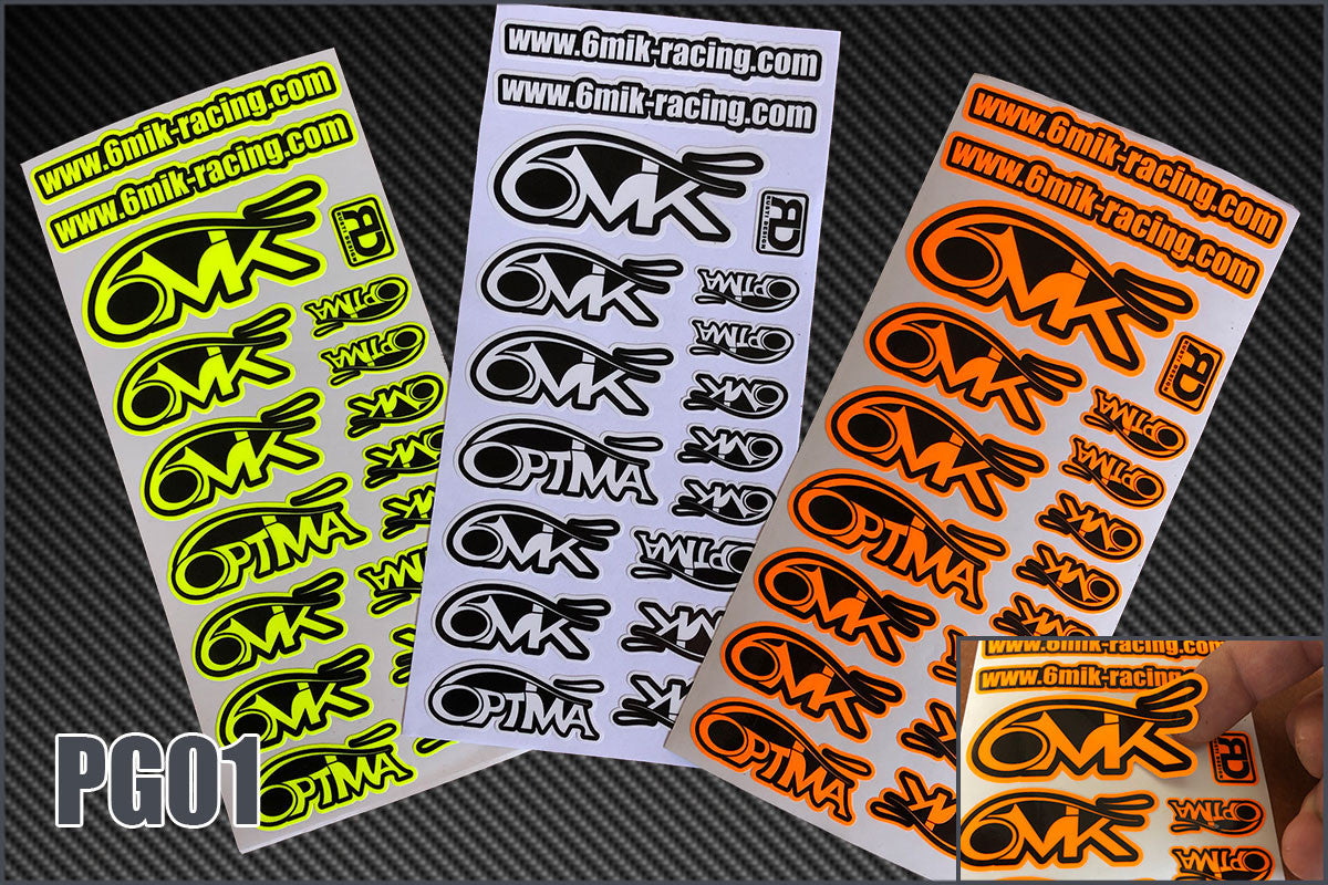 6MIK Planche de Stickers Logo PG01