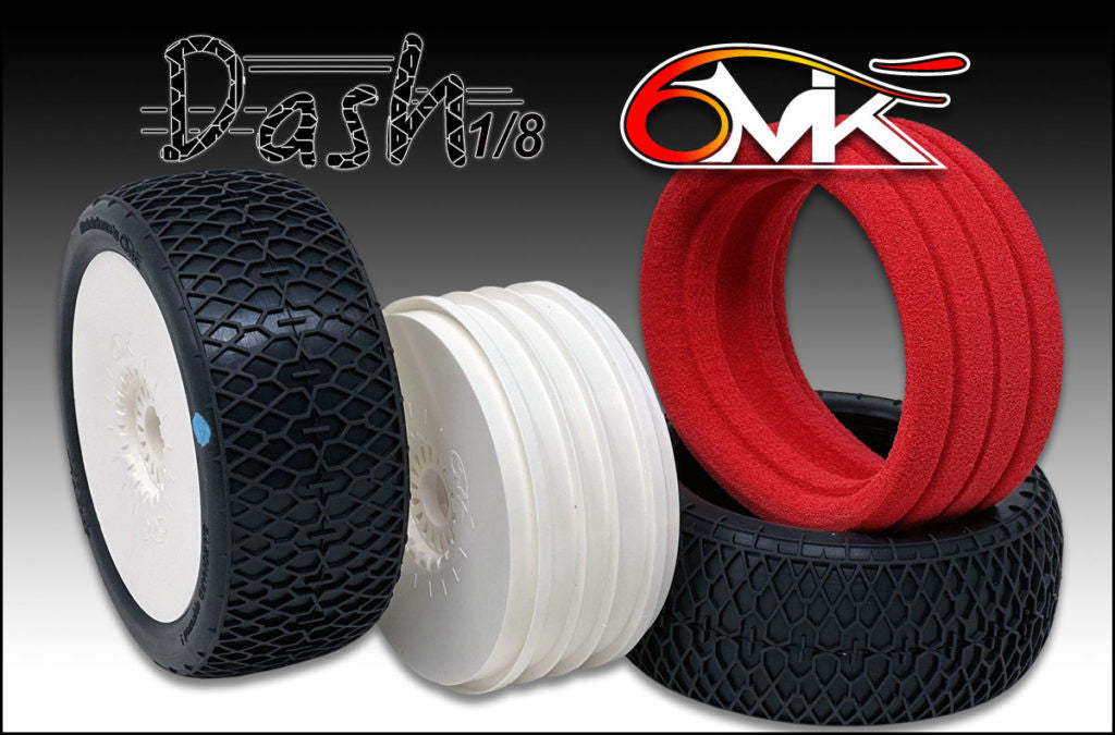 6MIK Pneus Buggy Dash + Jantes Ultra Blanches (x2) TU19