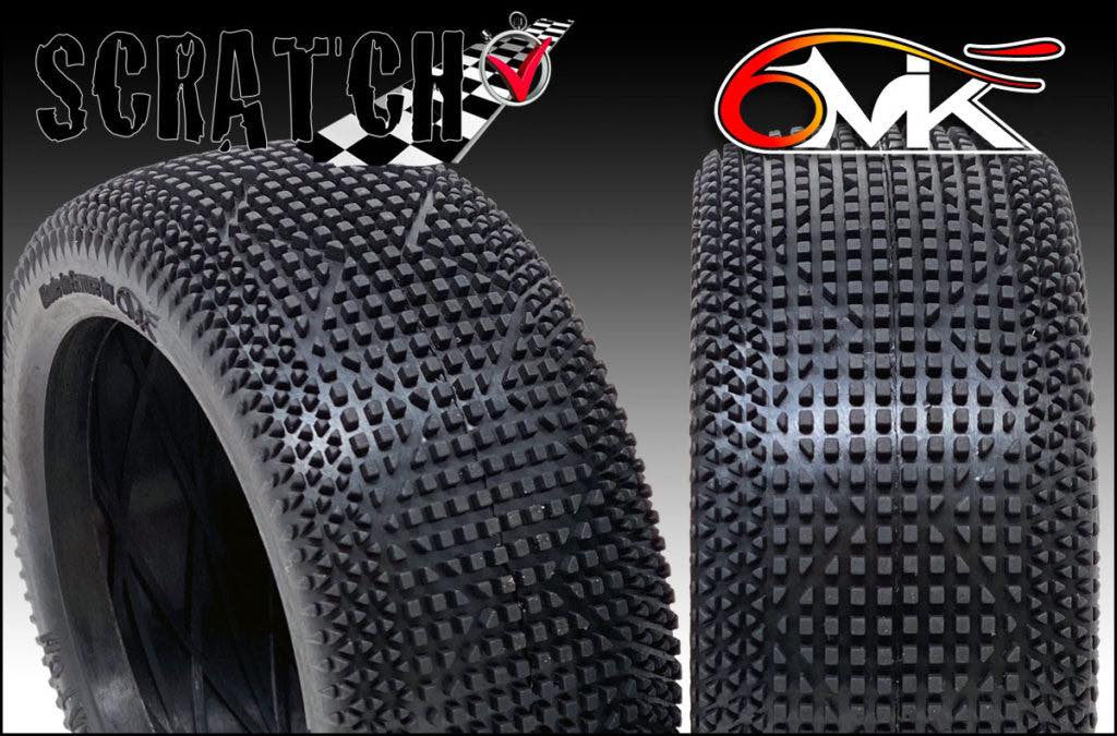 6MIK Pneus Buggy Scratch + Jantes Ultra Jaunes (x2) TUY17