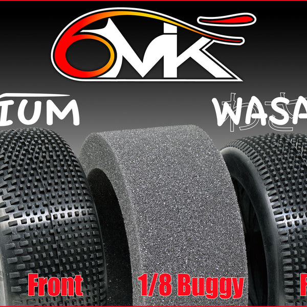 6MIK Axium Tires Ultra Yellow Rims 1/8 (x2) TUY20