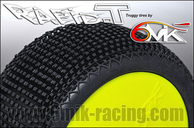 6MIK Jantes Truggy Jaune + Pneus Rapid-T CS TDY11CS