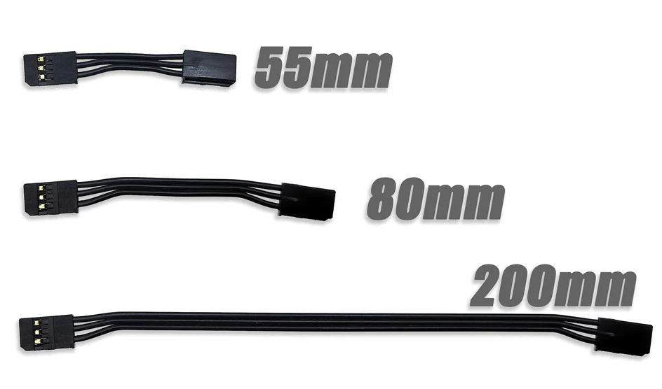 Cable alargador de T-Work Futaba Negro EA-041
