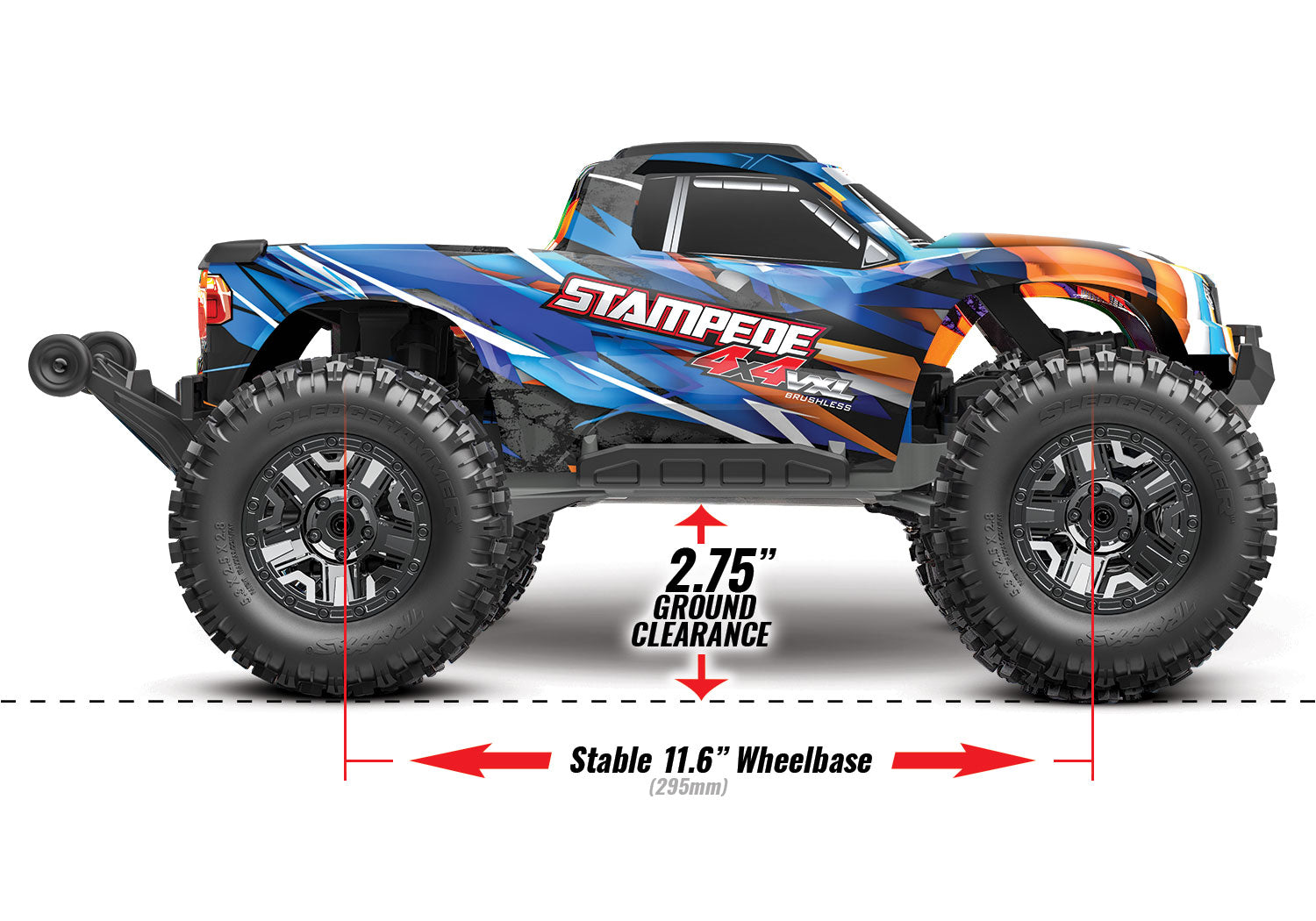 Traxxas Stampede 4x4 VXL 3S Clipless TSM RTR 90376-4
