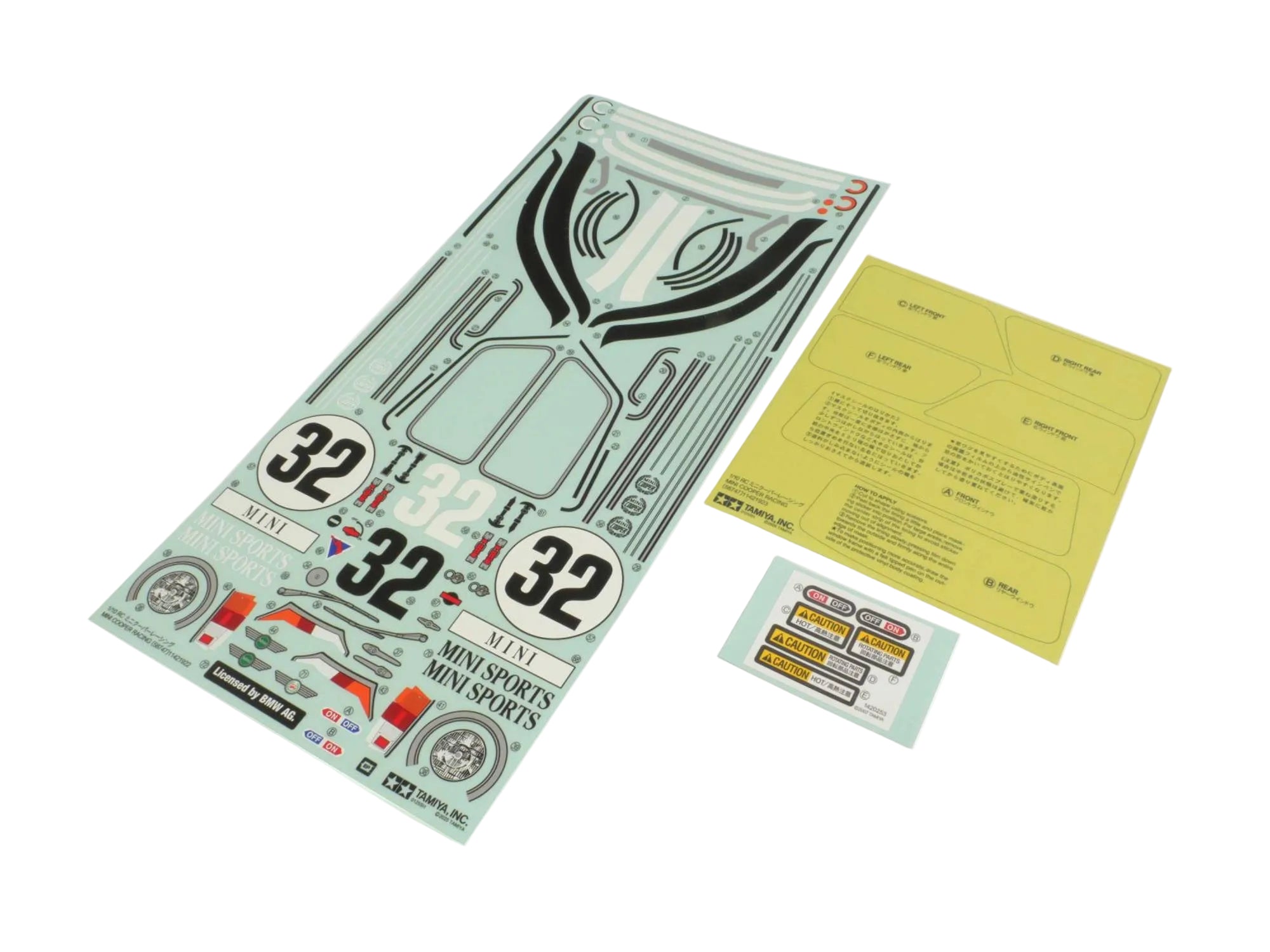 Tamiya Sticker Mini Cooper 9490156