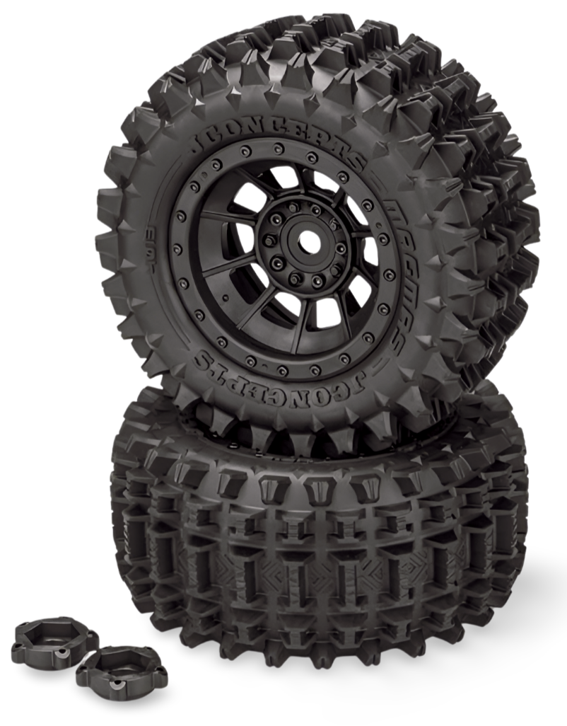 JConcepts Magmas Neumáticos + Llantas Negras (x2) XRT X-Maxx 4013-3994