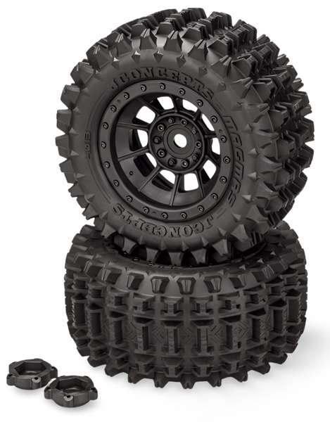 JConcepts Pneus Magmas + Jantes Noir (x2) XRT X-Maxx 4013-3994
