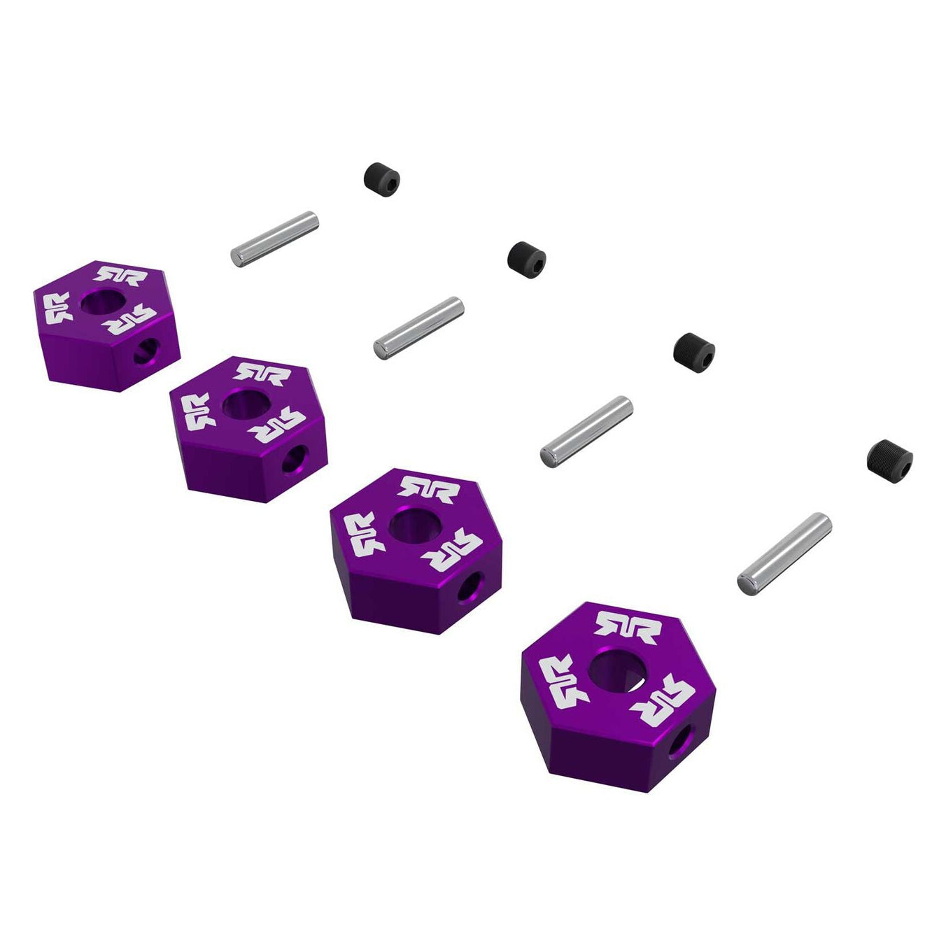 Arrma Kit hexagone Alu 12mm (x4) Mini Kraton