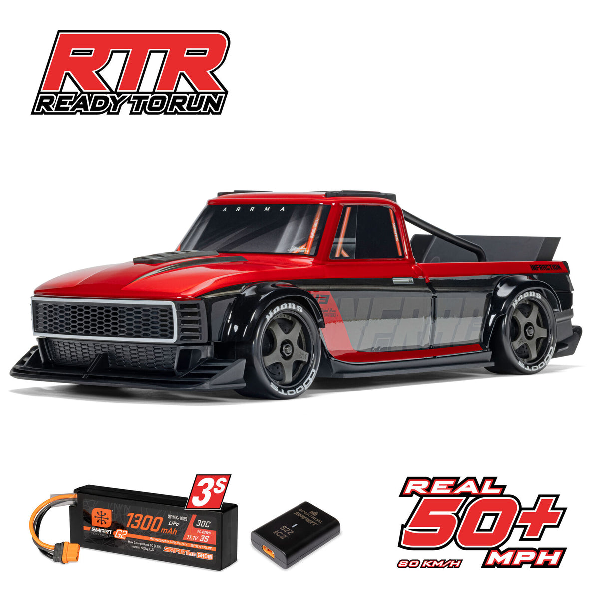 Arrma Street Bash Infraction Grom 3S 4x4 Brushless 1/12 RTR + Bateria / Carregador ARA2315S