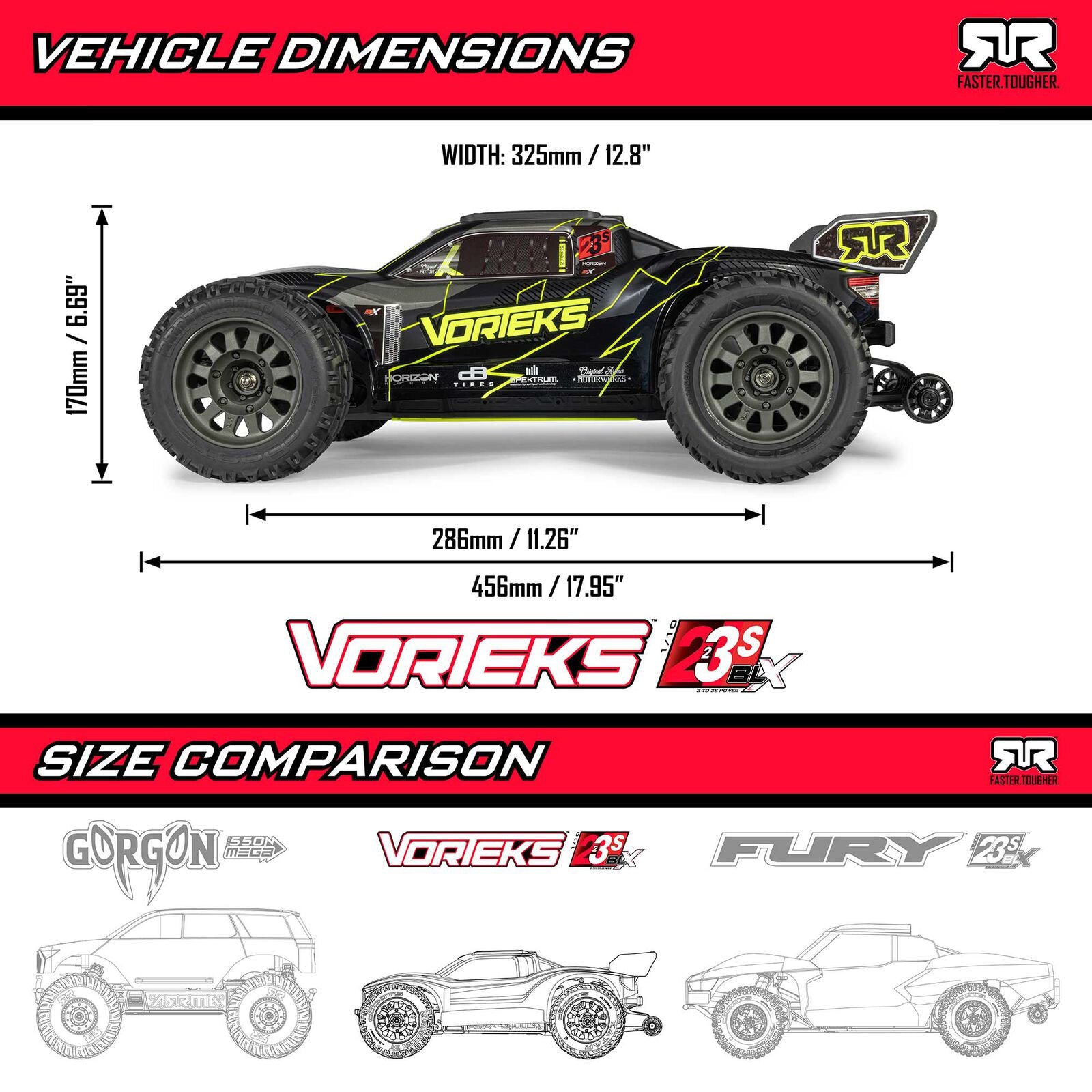 Arrma Stadium Truck Vorteks 2WD 223S BLX RTR 1/10 ARA3505