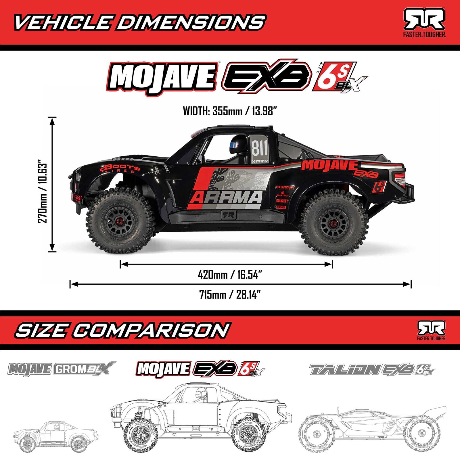 Arrma Desert Truck Mojave Brushless 6S EXB 4x4 RTR ARA7704V3T1