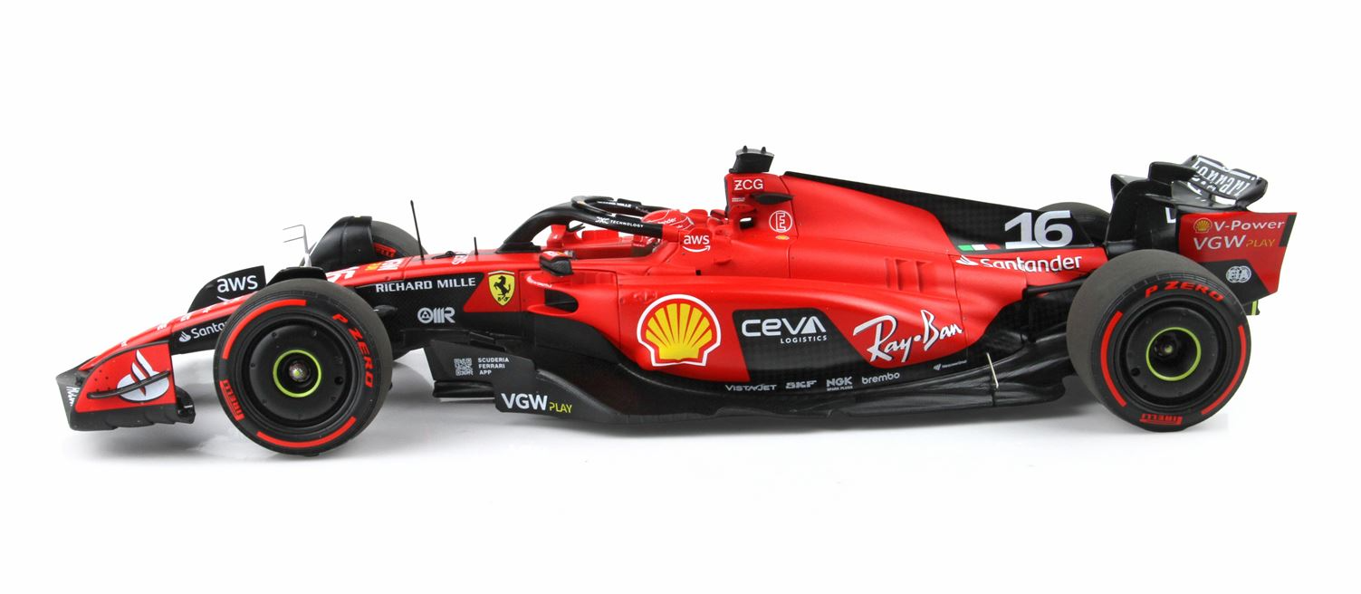 BBR Models Diecast F1 Ferrari SF23 Charles Leclerc SPA 2023 1/18 BBR231816C