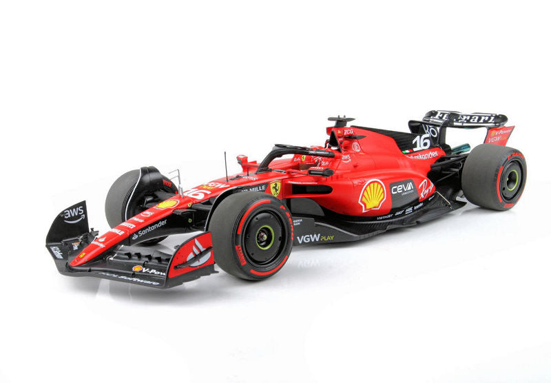 BBR Models Diecast F1 Ferrari SF23 Charles Leclerc SPA 2023 1/18 BBR231816C