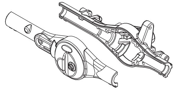 Absima CR4.4 front axle housing 1231050