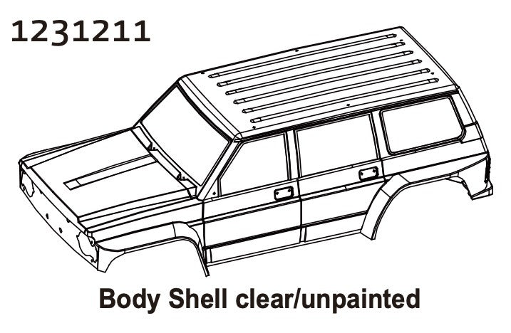 Absima Carrozzeria da verniciare CR4.4 Patrol 1231211