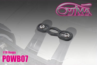 Optima Réglette aileron monobloc carbone 1/10 POWB07