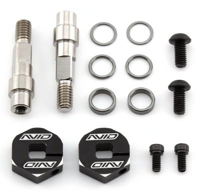 Avid Set Axes de roues Avant réglables Titane RC10 B7 AV10190-KIT