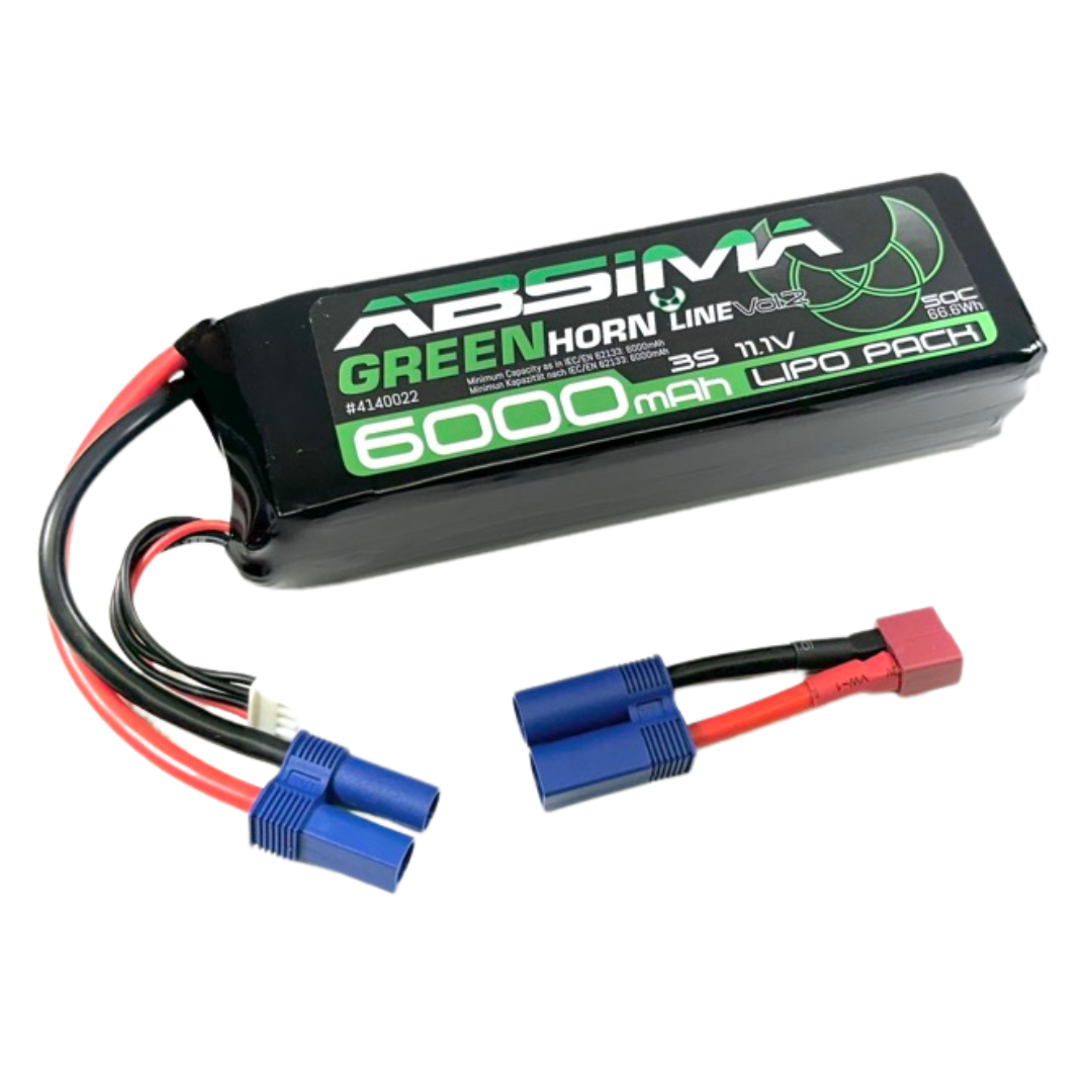 Absima 11.1V 6000mAh 50C Lipo akku Dean EC5 4140022