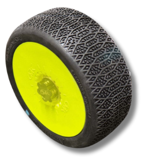 Neumáticos adhesivos 6MIK Buggy Mistik II + Ultra Yellow Ruedas + Inserciones (x2) TKUY22