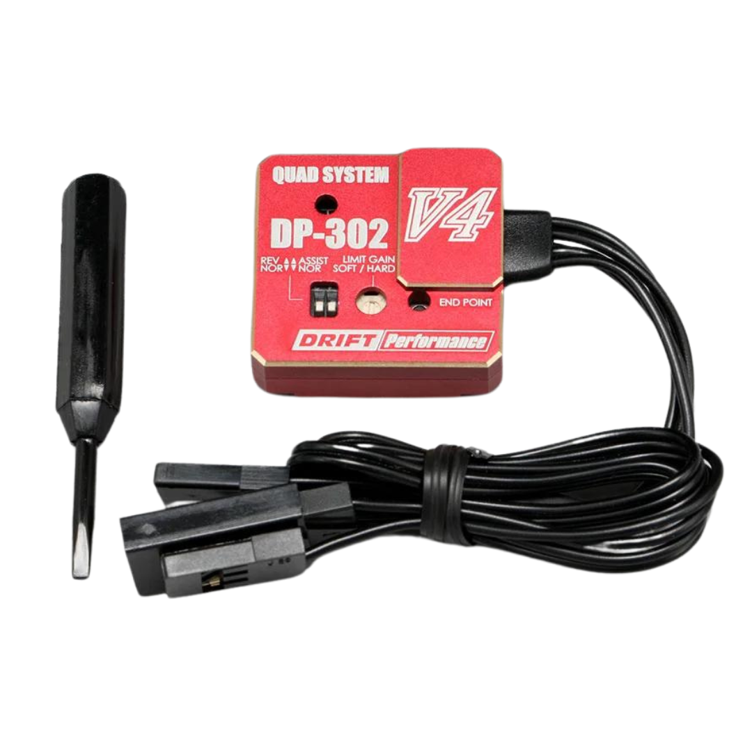 Yokomo DP-302 V4 Drift Steering Gyro (Black) [YOKDPP-302V4B