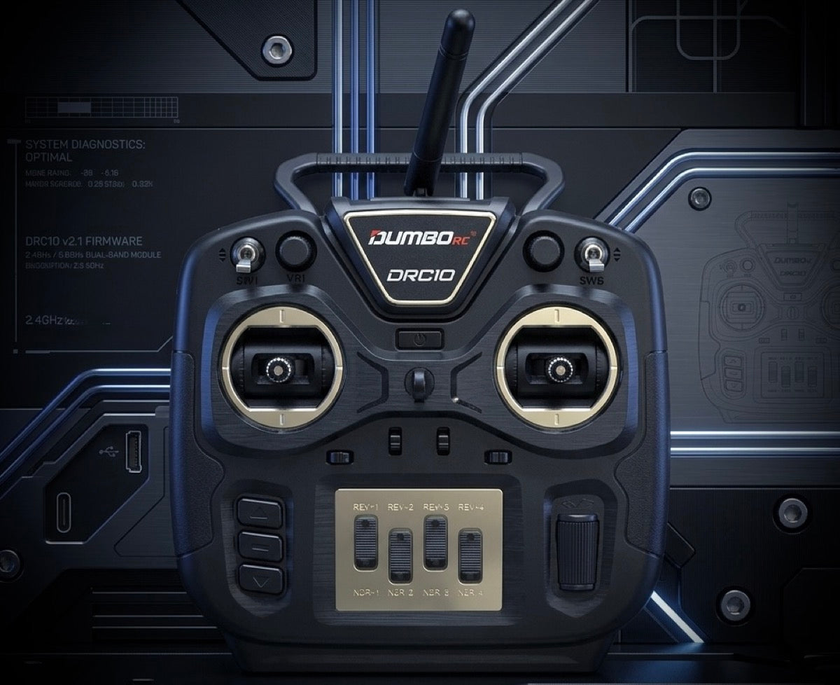 Absima Radio Dumbo RC DRC10 10 Voies 2.4ghz + Récepteur P10F DRC10