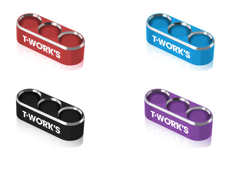 T-Work's Kabelgeleider aluminium 3 gaten 4,5 mm/12 AWG EA-046-B4.5