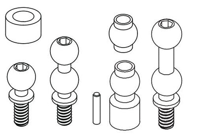 Absima Kugelgelenk-Set (7-teilig) CR18P EVO 1/18 HBP240495