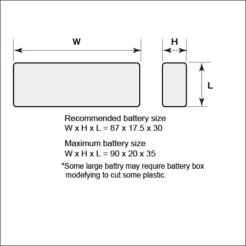 Ko Propo Black Battery Holder Unit 10756