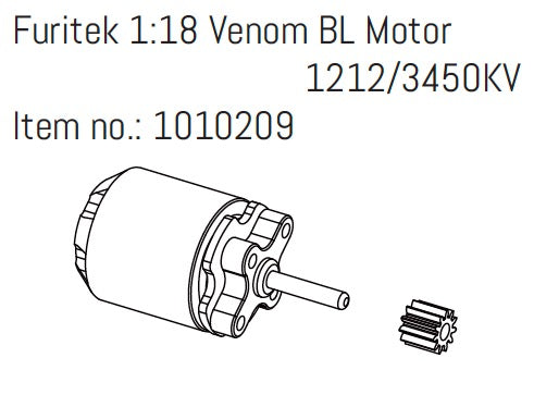 Absima Moottori Brushless 1212/3450KV Crawler 1/18 EVO HBP240389