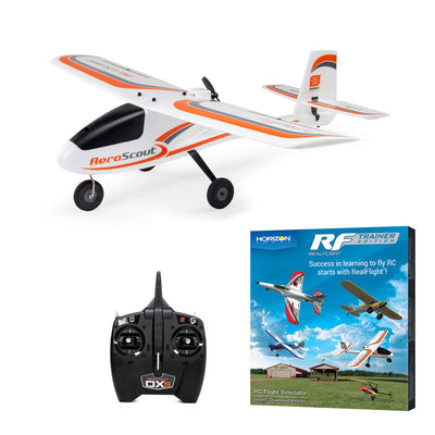 HobbyZone Avión AeroScout S 2 1,1 m RTF Basic + RealFlight HBZ380002