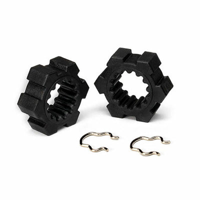 Traxxas Esagono ruota nero (x2) Funco 7756-BLK