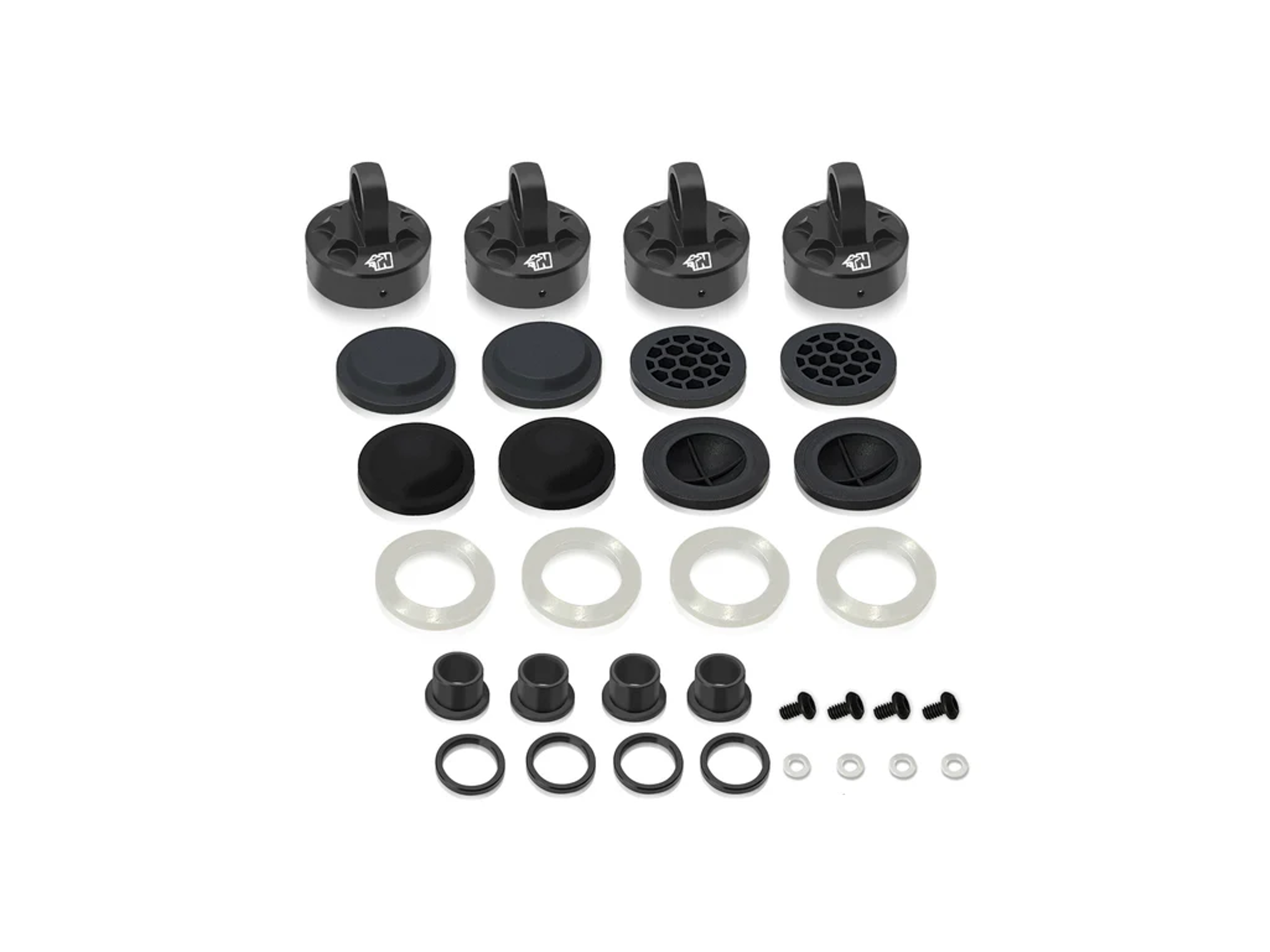 T-Work's Bouchon d'amortisseur + Membrane Pro V2 (x4) MBX8 TO-343-M