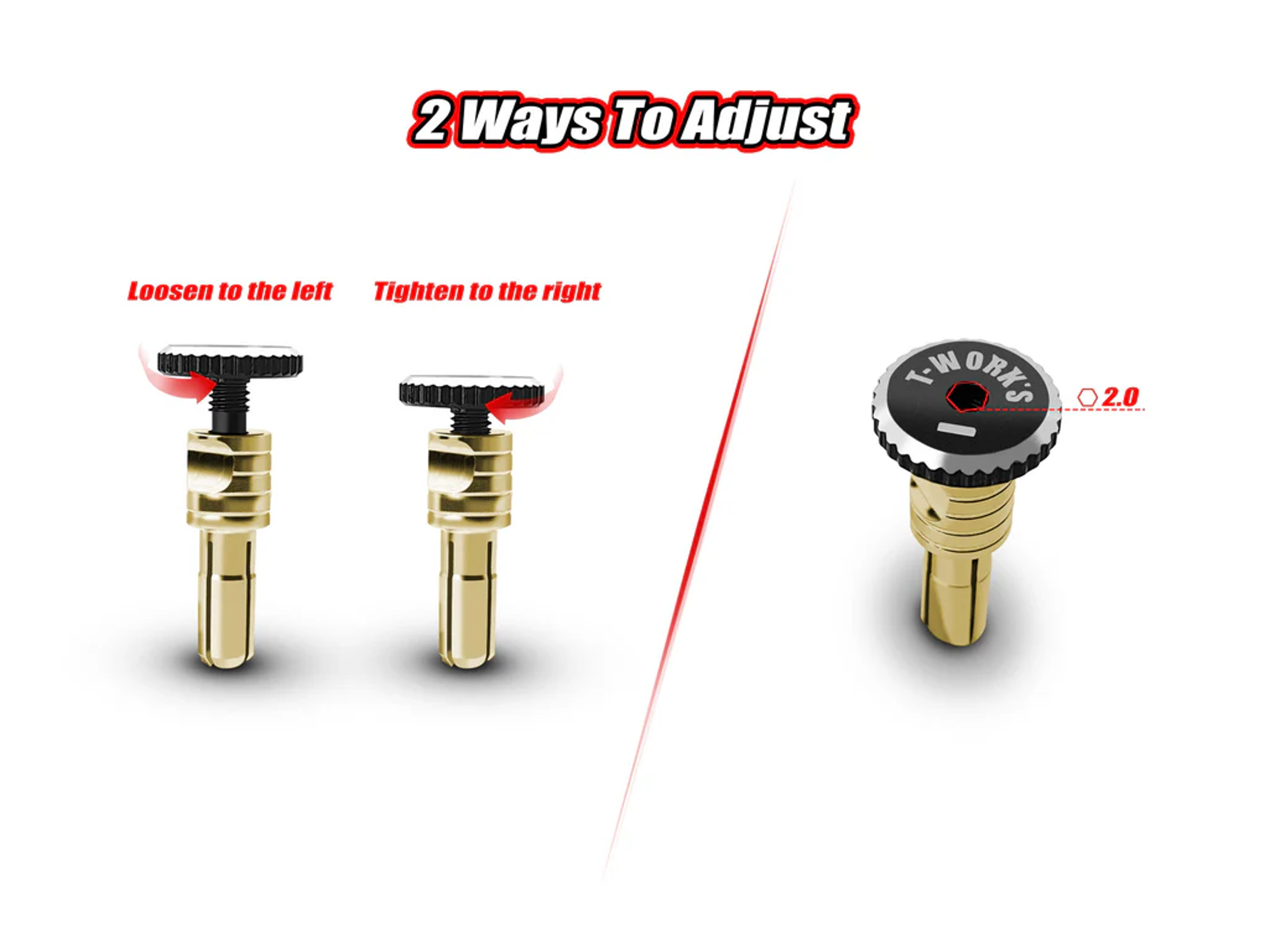 T-Work's Cache-Connectique Pk Or 5mm (4Pcs) Noir/Noir EA-042-5-BB