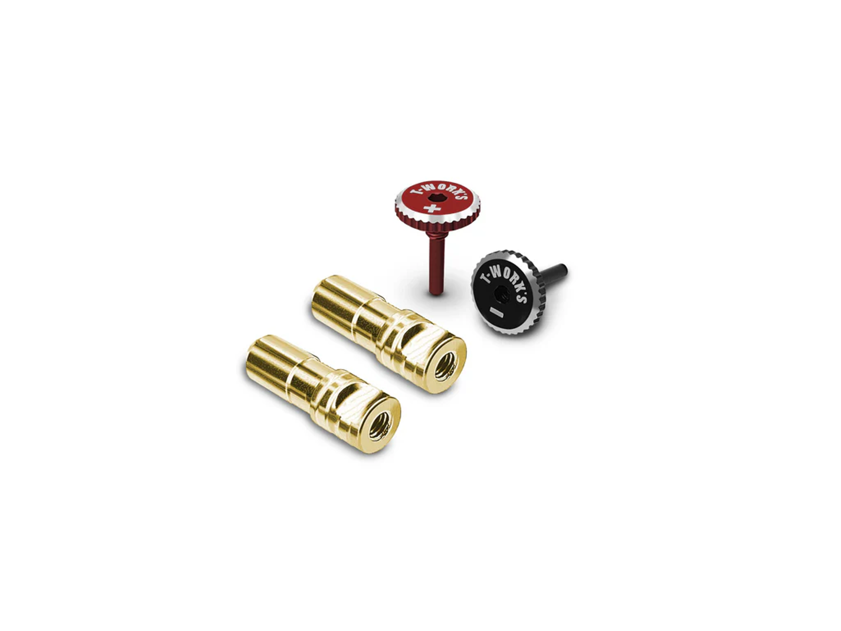 T-Work's Cache-Connectique Pk Or 5mm (4Pcs)Rouge/Noir EA-042-5-RB