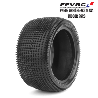 Jetko Pneus Challenger Arrière EOS Jaune Indoor FFVRC 2026 (x2) JK2004E