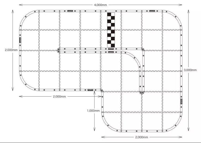 Kyosho Rata Mini-Z Grand Prix 50 Basic Set -matto (40 kpl) 87211B