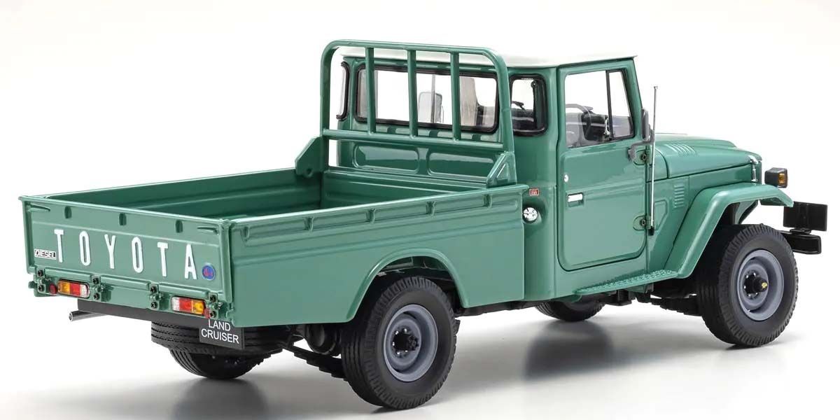 Kyosho Diecast Toyota Land Cruiser 40 Pick Up 1980 Fashion Green 1/18 KS08958FG