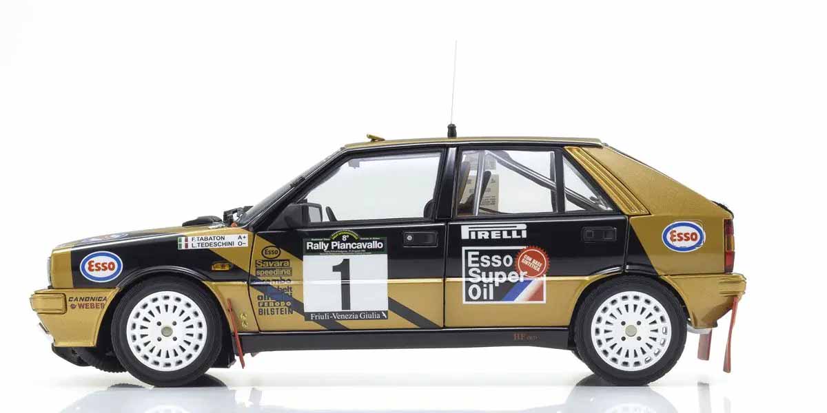 Kyosho Diecast Lancia Delta HF 4WD Rally Piancavallo 1987 Esso N°1 1/18 KS08960D