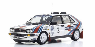 Kyosho Diecast Lancia Delta HF 4WD Rally Olympus 1987 Martini Rossi N°3 1/18 KS08960E